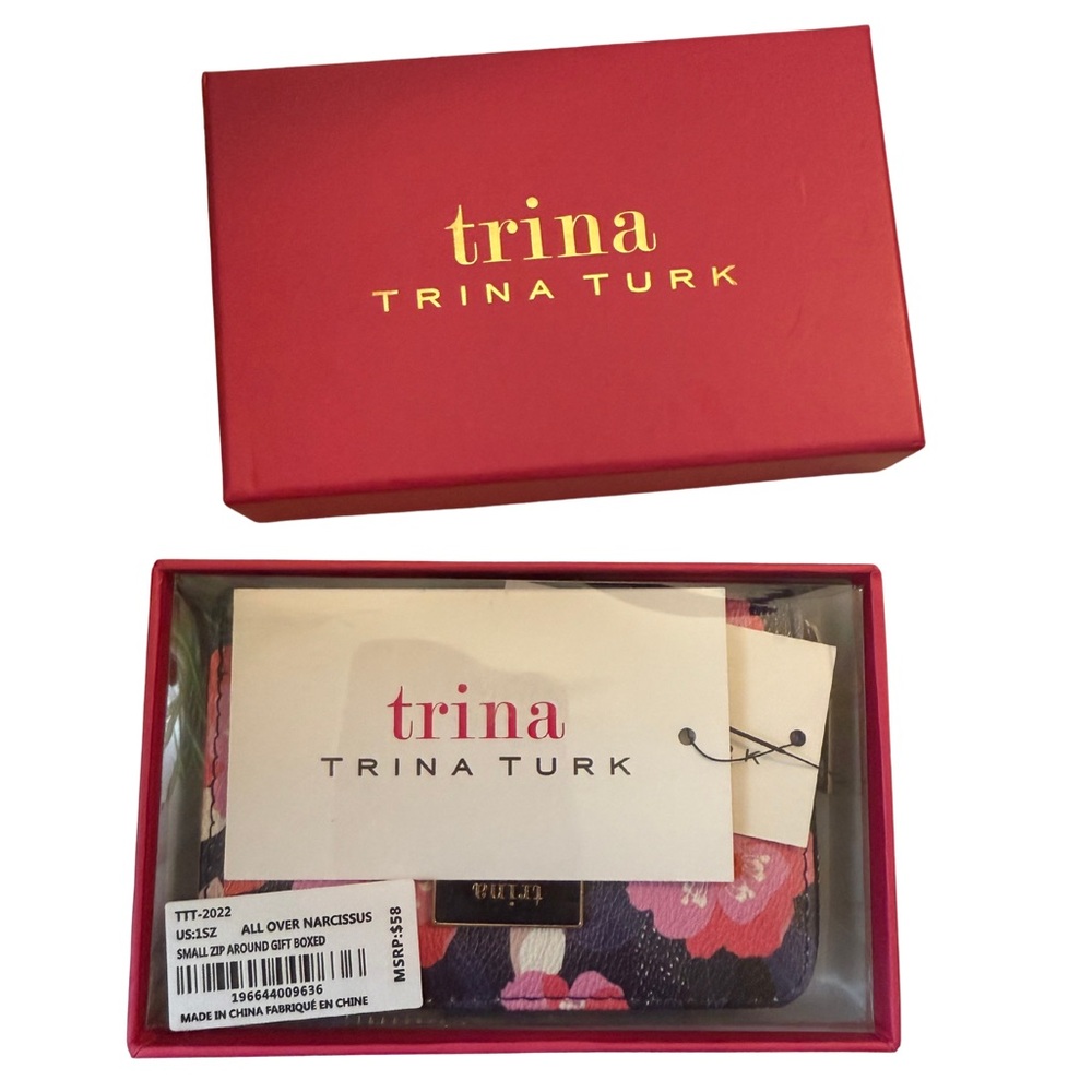 Trina Turk Pink and Purple Floral Wallet - Picture 3 of 4